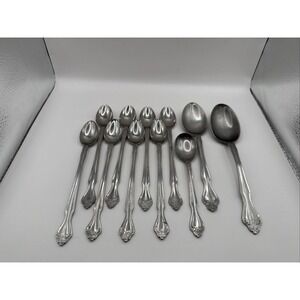 Lot of 11 SaladMaster Spoons Stainless Iced Tea, Soup, Serving Spoon